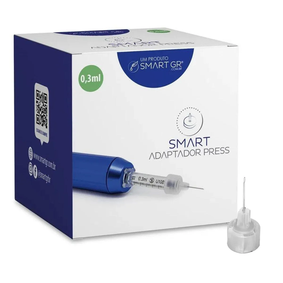 ADAPTADOR INTRADERMOTERAPIA DESCARTáVEL P/ CANETA PRESSURIZADA SMART PRESS 0,3