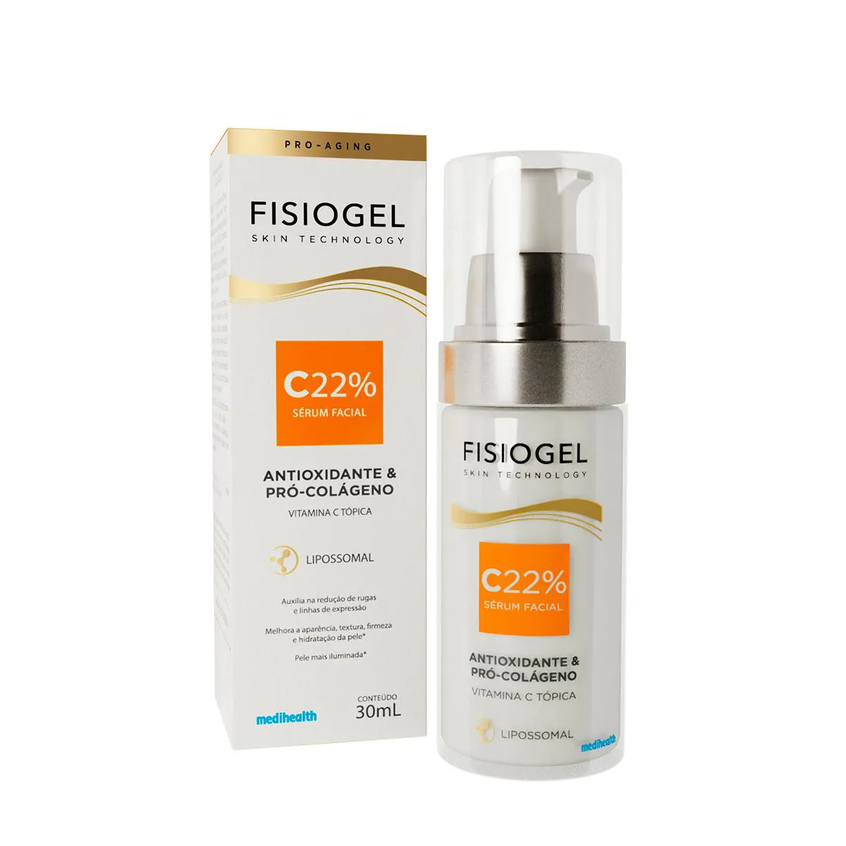 Sérum Facial Anti-idade Fisiogel Vitamina C 22% Antioxidante 30ml