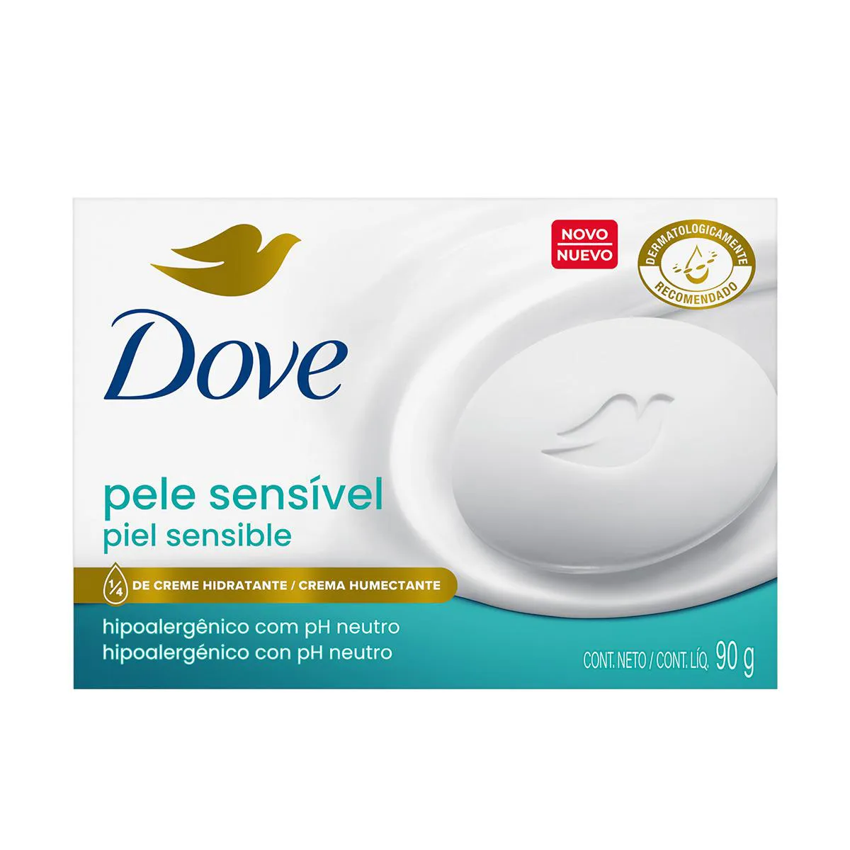 DOVE SABONETE EM BARRA HIDRATANTE PELE SENSIVEL 90G 947258 | Droga Raia