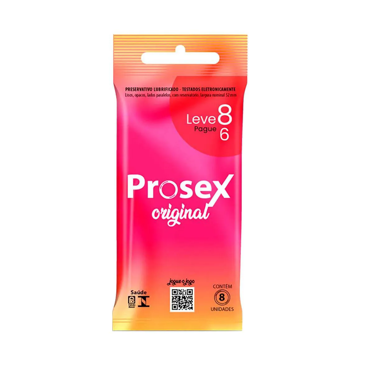 Camisinha Prosex Lubrificado Original Leve 8 Pague 6