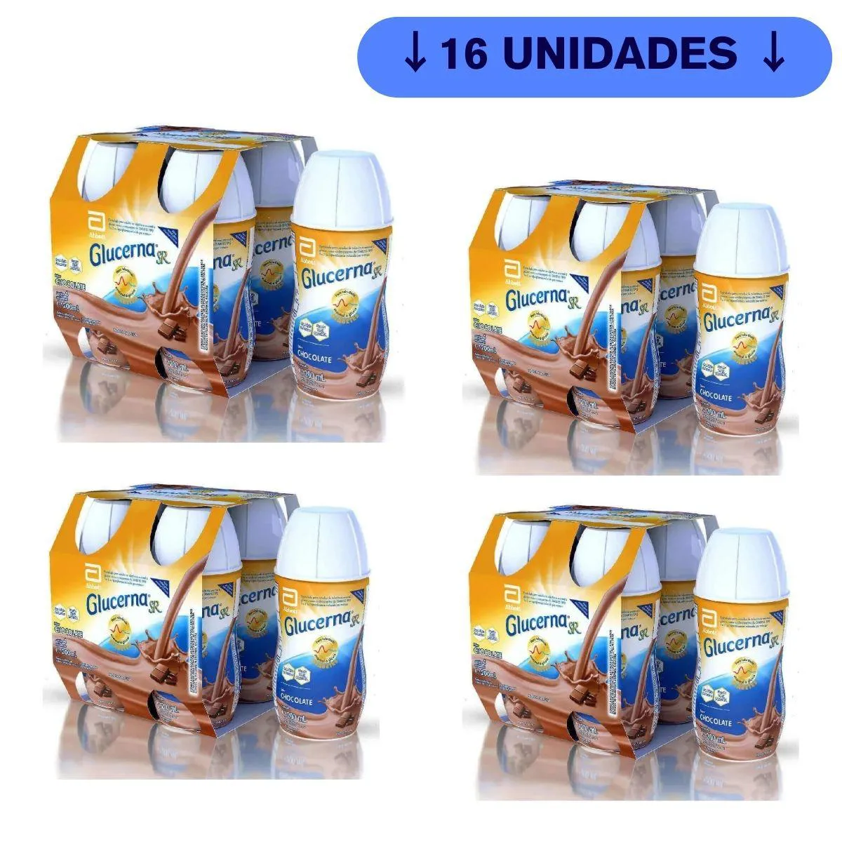 GLUCERNA SR  200ML PACK COM  16 UNIDADES SABOR CHOCOLATE