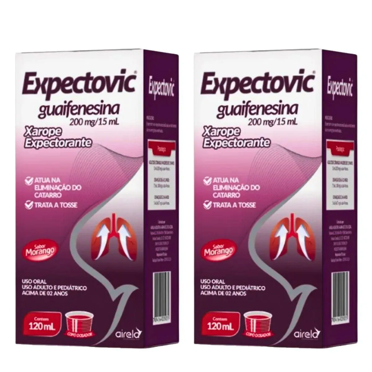 EXPECTOVIC XAROPE 120ML TOSSE CATARRO KIT 2 MORANGO