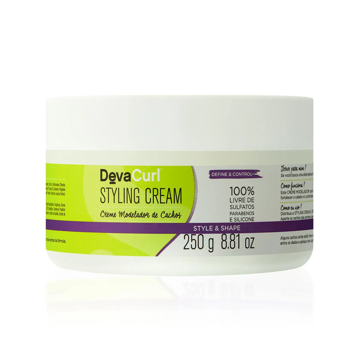 Creme Modelador de Cachos Cabelo Cacheado Deva Curl Styling Cream 250g