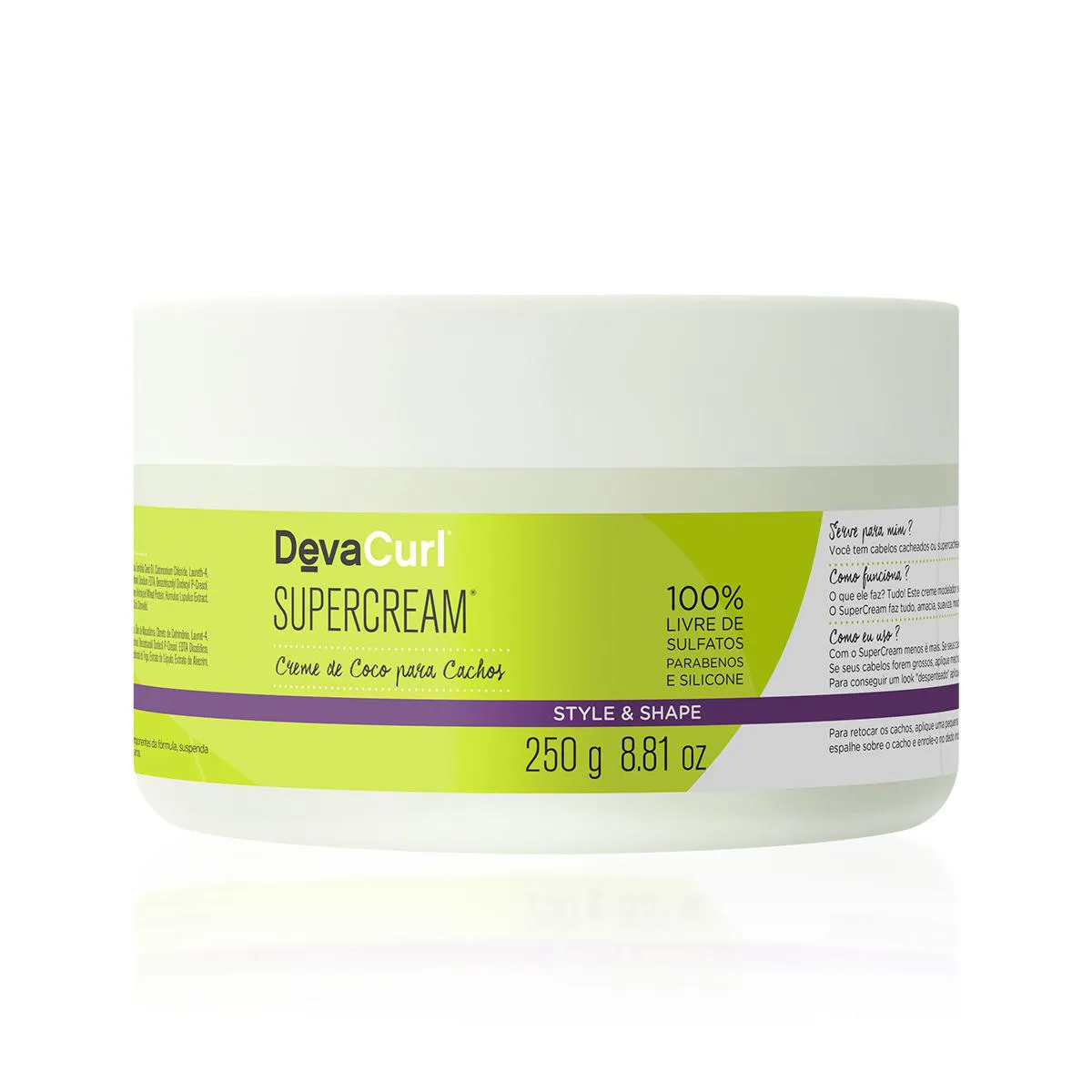 Creme de Coco Cabelo Cacheado Deva Curl Supercream 250g