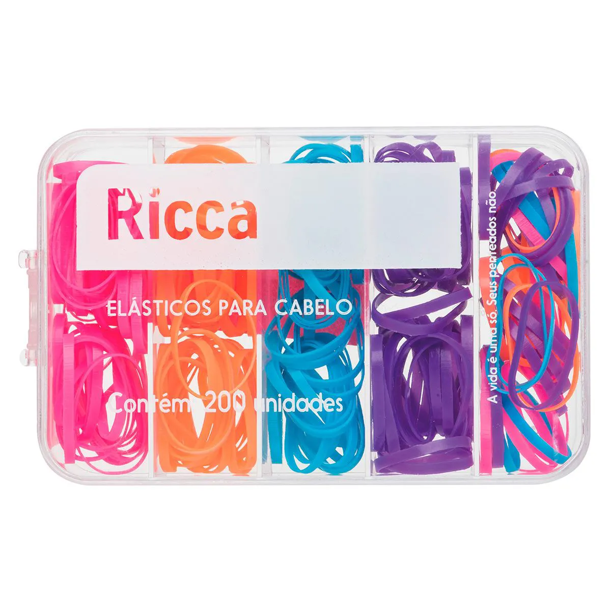 RICCA ELASTICOS COLORIDOS COM CASE 200 UNIDADES | Drogasil