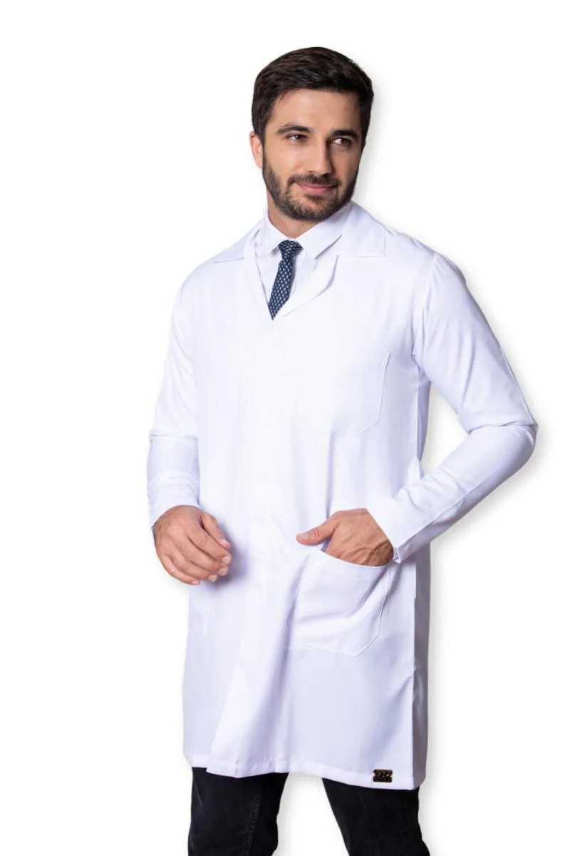JALECO MASCULINO ANNA ROSA 1316 - GABARDINE BRANCO TRADICIONAL LONGO MANGA LONGA M