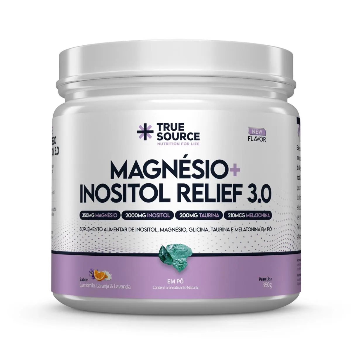 MAGNÉSIO + INOSITOL RELIEF 3.0 350G CAMOMILA, LARANJA E LAVANDA