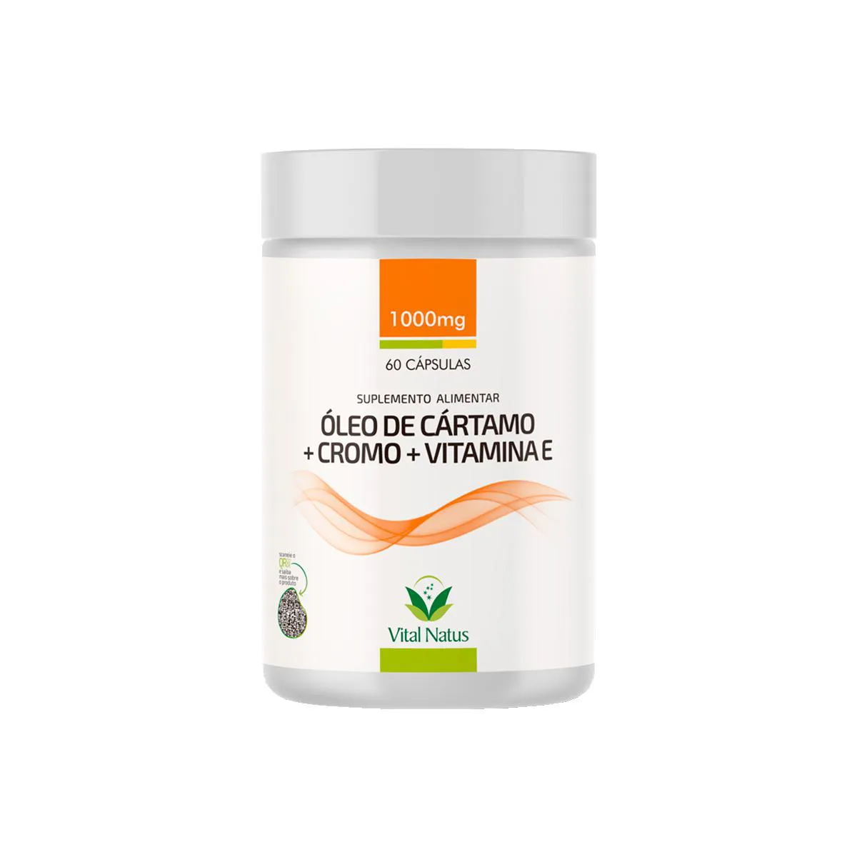 ÓLEO DE CARTAMO + PICOLINATO DE CROMO + VITAMINA E - 60 CAPS SOFTGEL - VITAL NATUS