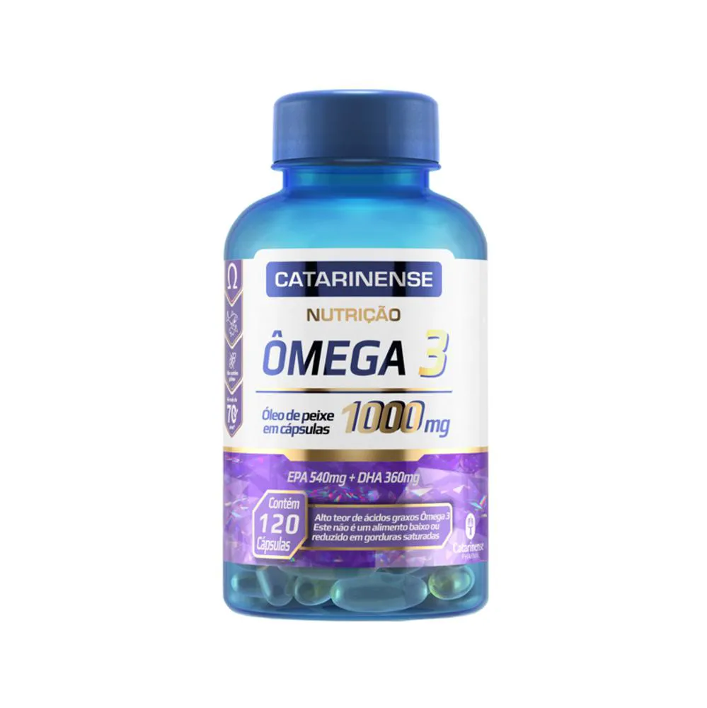 ÔMEGA 3 EPA 540MG DHA 360MG CATARINENSE 120 CáPSULAS