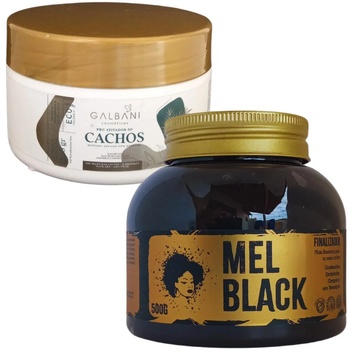 MEL COLA FINALIZADOR DE CACHOS 500G + MáSCARA PRO 300G