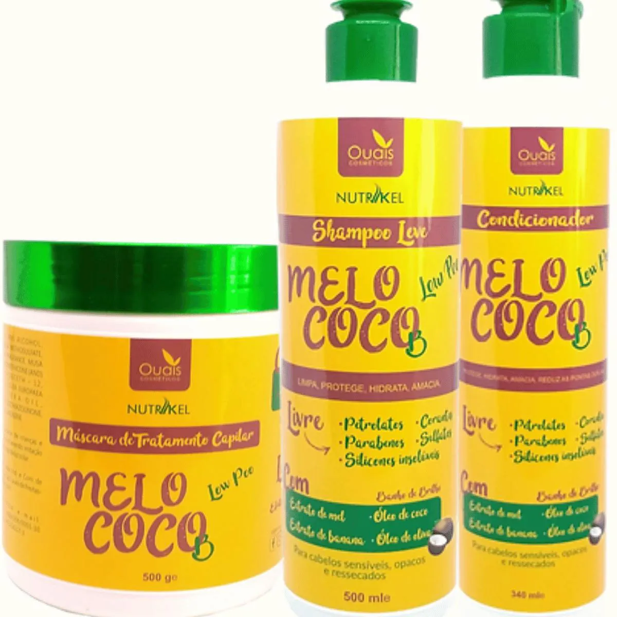 KIT SHAMPOO 500G + CONDICIONADOR 340G + MASCARA EFEITO TEIA