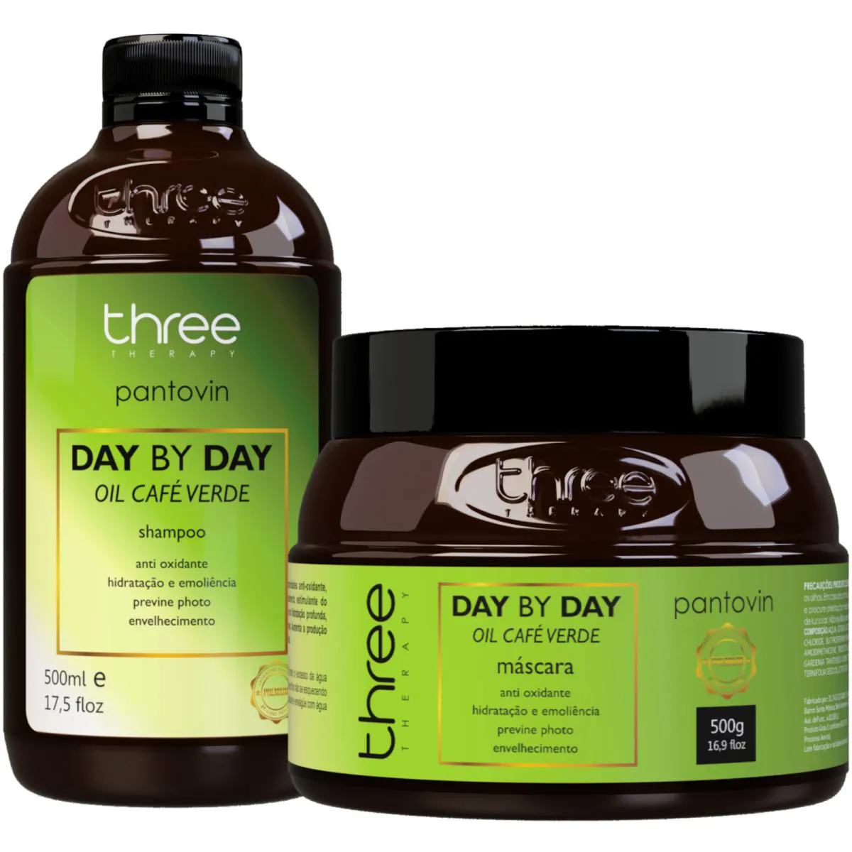 MáSCARA DAY BY DAY CAFé VERDE 500G - SHAMPOO DAY BY DAY 500G