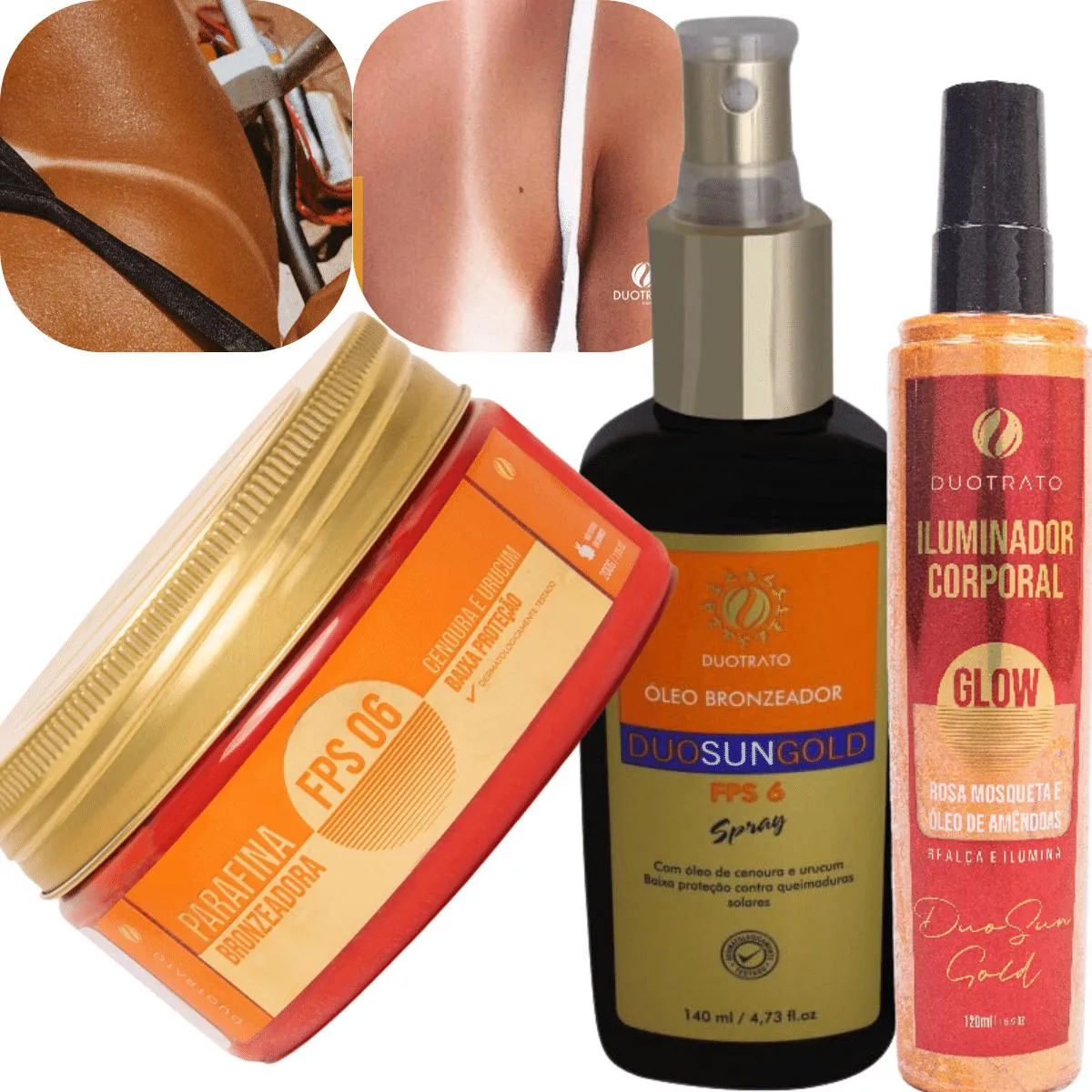 SUPER KIT BRONZEAMENTO PARAFINA FPS 06 - ÓLEO - ILUMINADOR