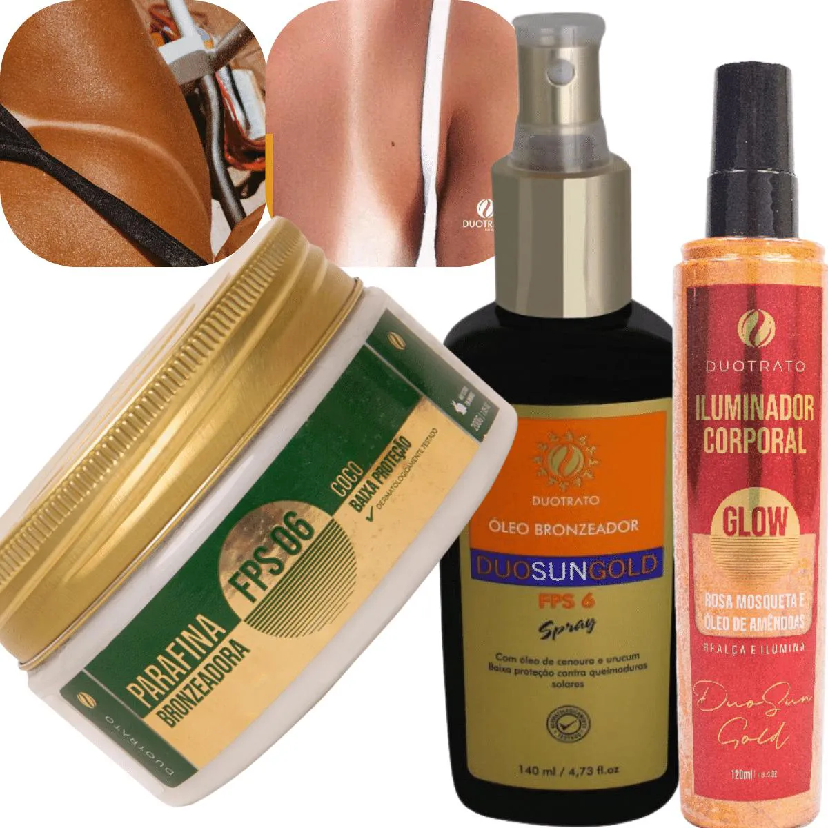 SUPER KIT BRONZEAMENTO PARAFINA FPS 06 - ÓLEO - ILUMINADOR