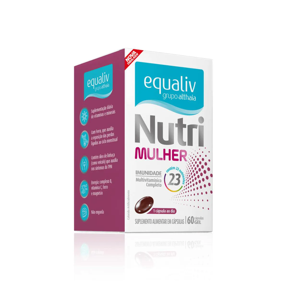 NUTRI MULHER MULTIVITAMíNICO  BIOTINA COMPLEXO B EQUALIV