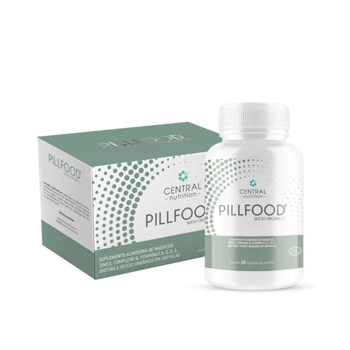 PILLFOOD SILíCIO ORGâNICO VITAMINAS 60 CAP CENTRAL NUTRITION