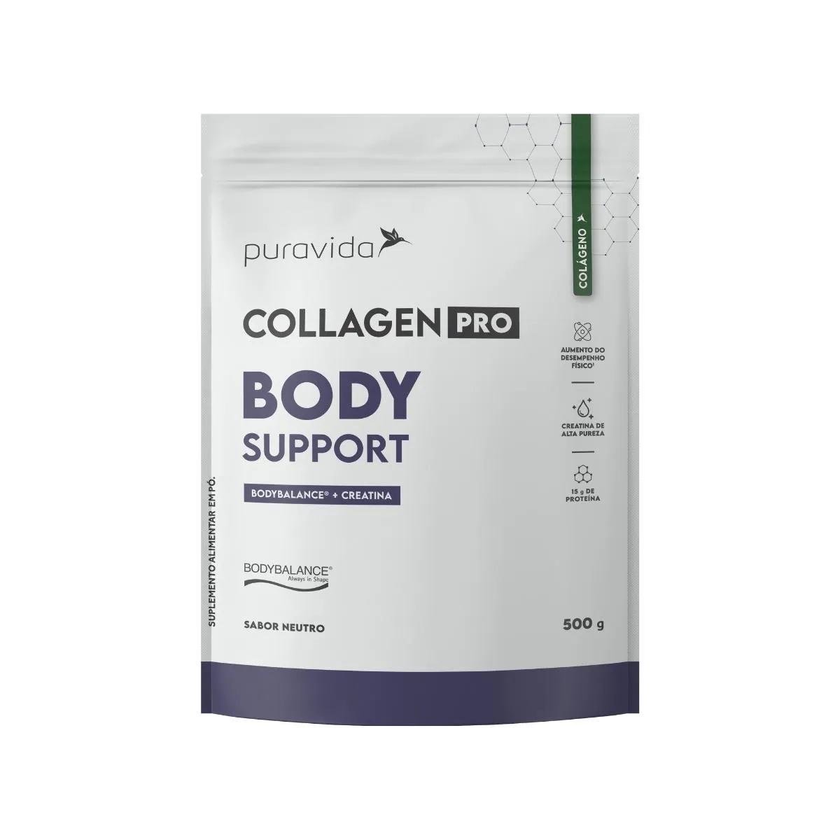 COLLAGEM PRO BODY SUPPORT 500G COLáGENO BODYBALANCE PURAVIDA