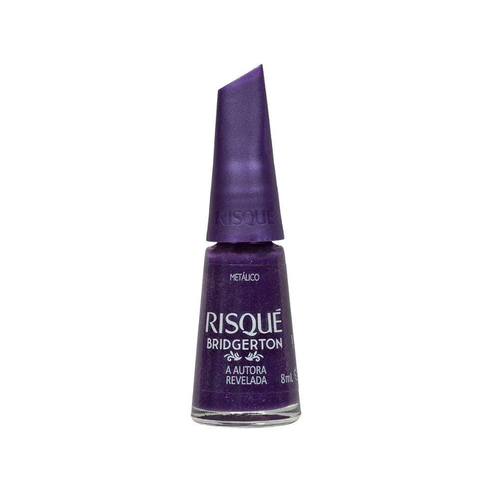 ESMALTE METáLICO RISQUé BRIDGERTON  A AUTORA REVELADA ROXO 8ML