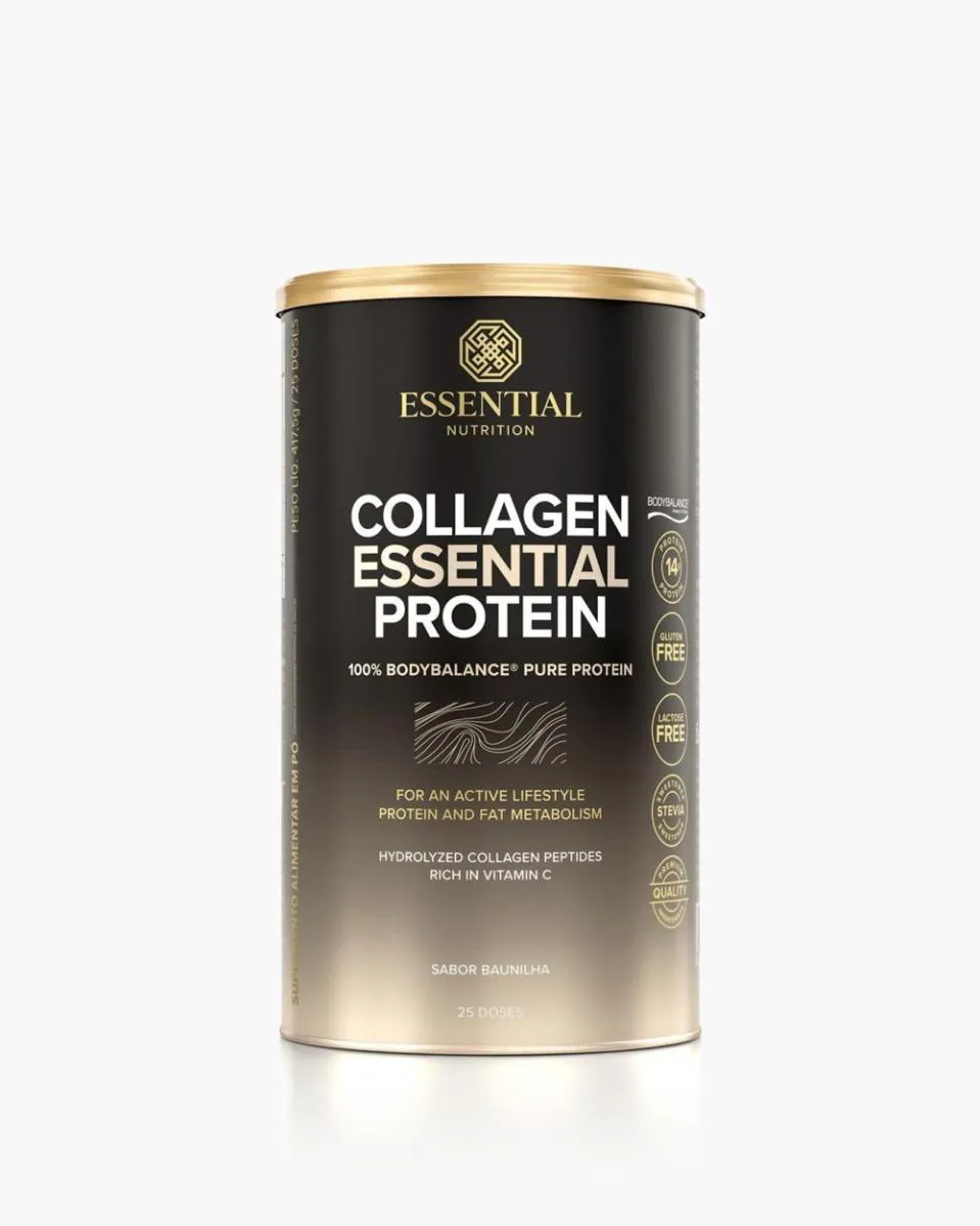 COLLAGEN ESSENTIAL PROTEIN BAUNILHA 417,5G - ESSENTIAL NUTRITION