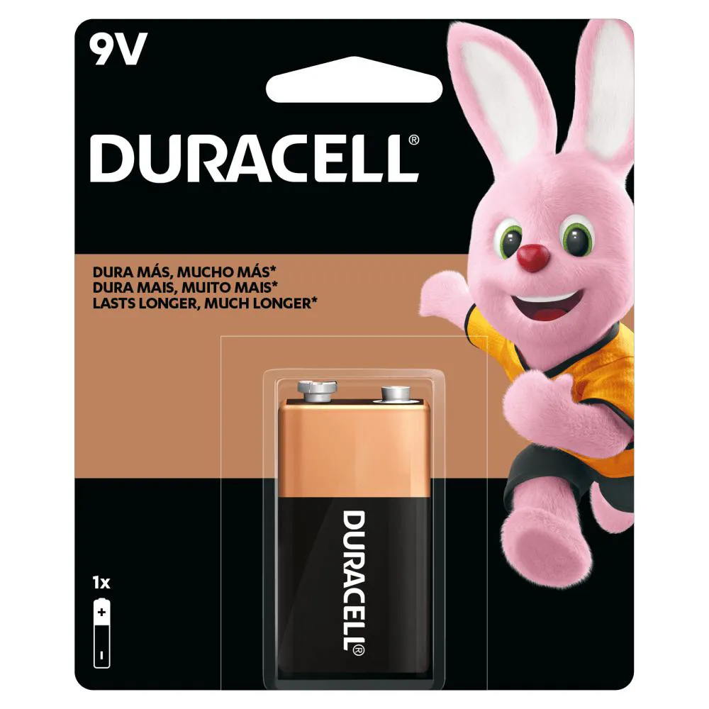 PILHAS ALCALINAS 9V DURACELL - 1 UNIDADE