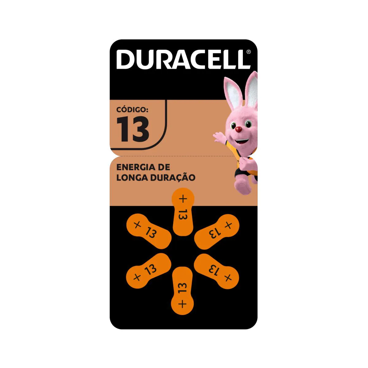 PILHA DURACELL AUDITIVA 13 C/ 6 UNIDADES