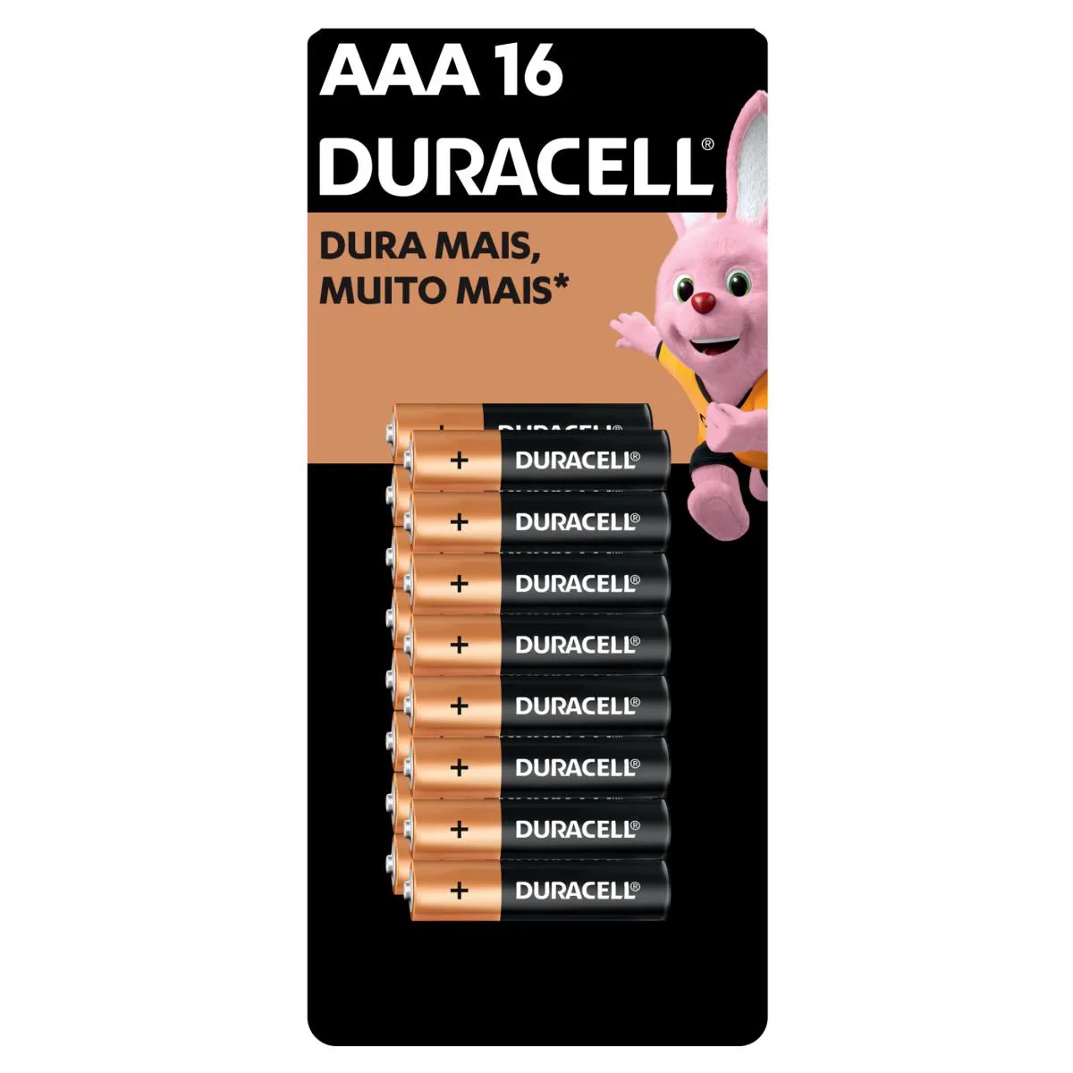 PILHA ALCALINA AAA PALITO  DURACELL COM 16 UNIDADES