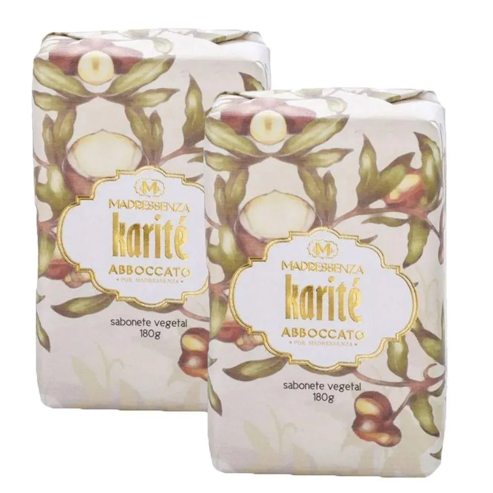 KIT 2 SABONETES EM BARRA KARITé MADRESSENZA 180G