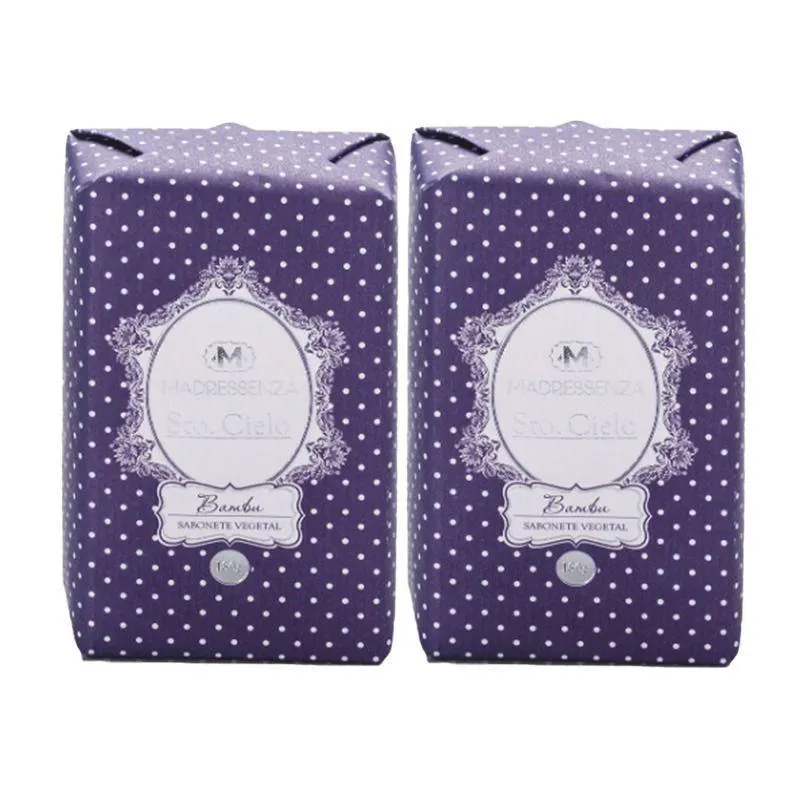 KIT 2 SABONETES EM BARRA BAMBU MADRESSENZA 180G