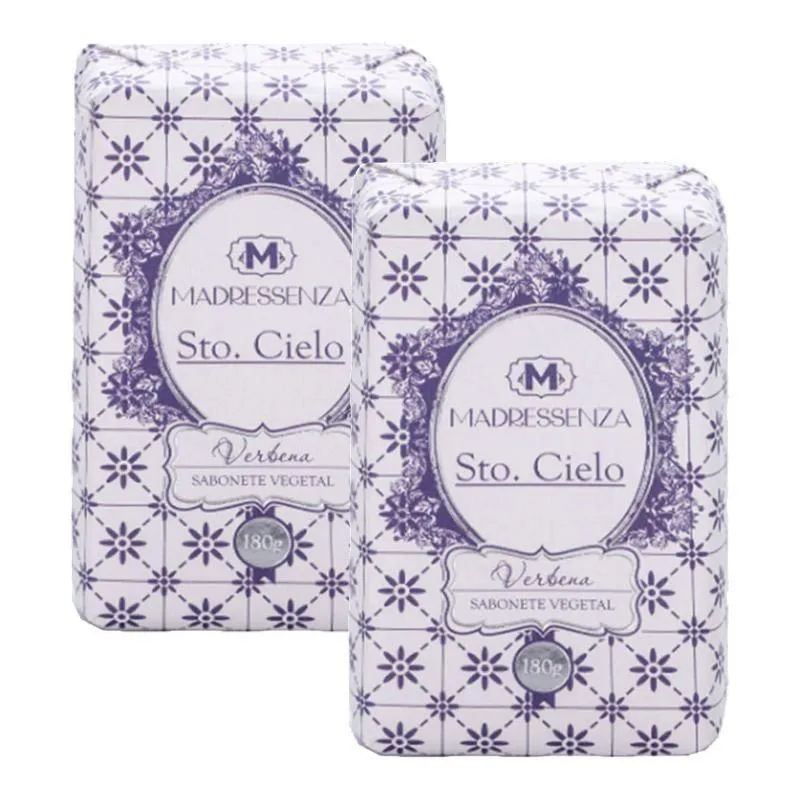 KIT 2 SABONETES EM BARRA VERBENA MADRESSENZA 180G