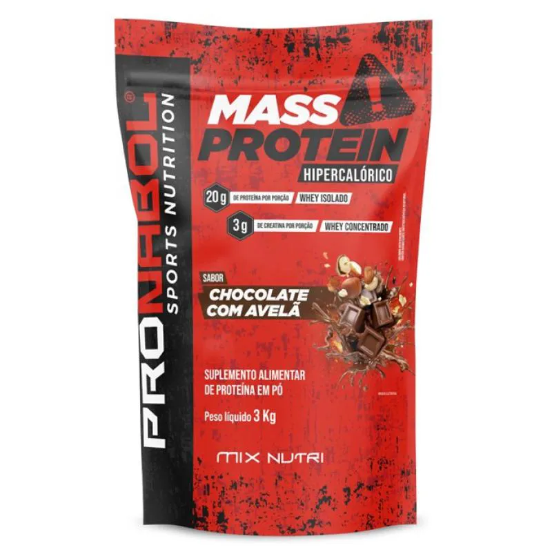 Hipercalórico Pronabol Mass Protein Chocolate com Avelã 3kg