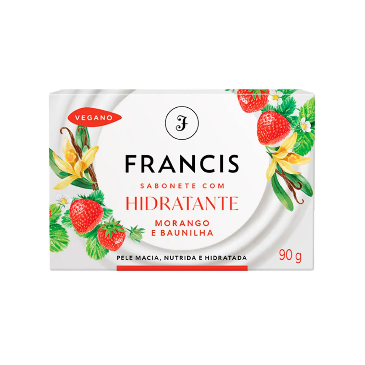 Sabonete em Barra Francis Hidratante Morango e Baunilha 90g
