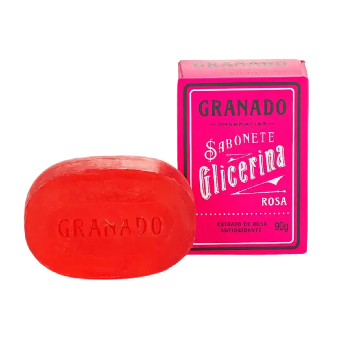 SABONETE BARRA GRANADO GLICERINADO ROSA 90GR