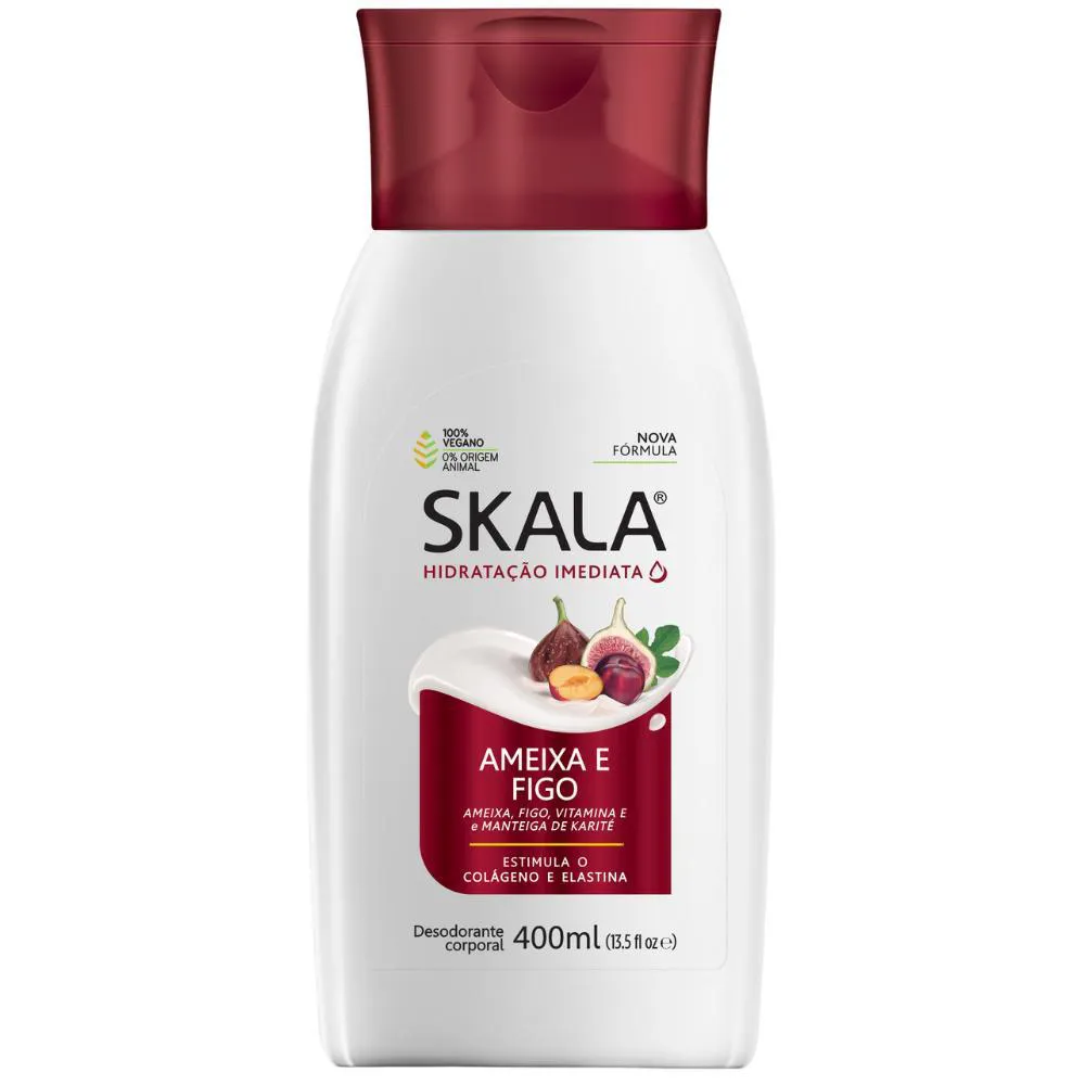 LOçãO CREME HIDRATANTE CORPORAL AMEIXA E FIGO SKALA 400ML