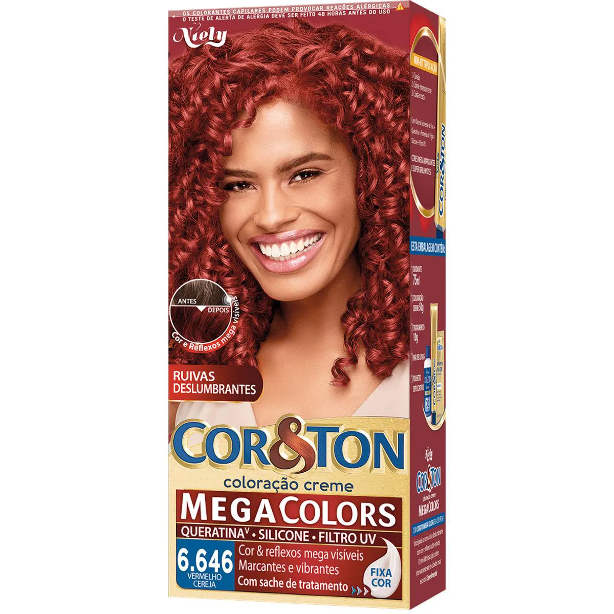 Niely Coloração Cor&Ton 6.646 Vermelho Cereja