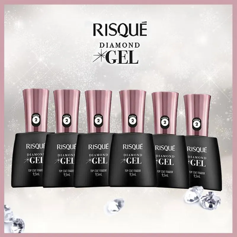 RISQUé KIT DIAMOND GEL TOP COAT - 6 UNIDADES