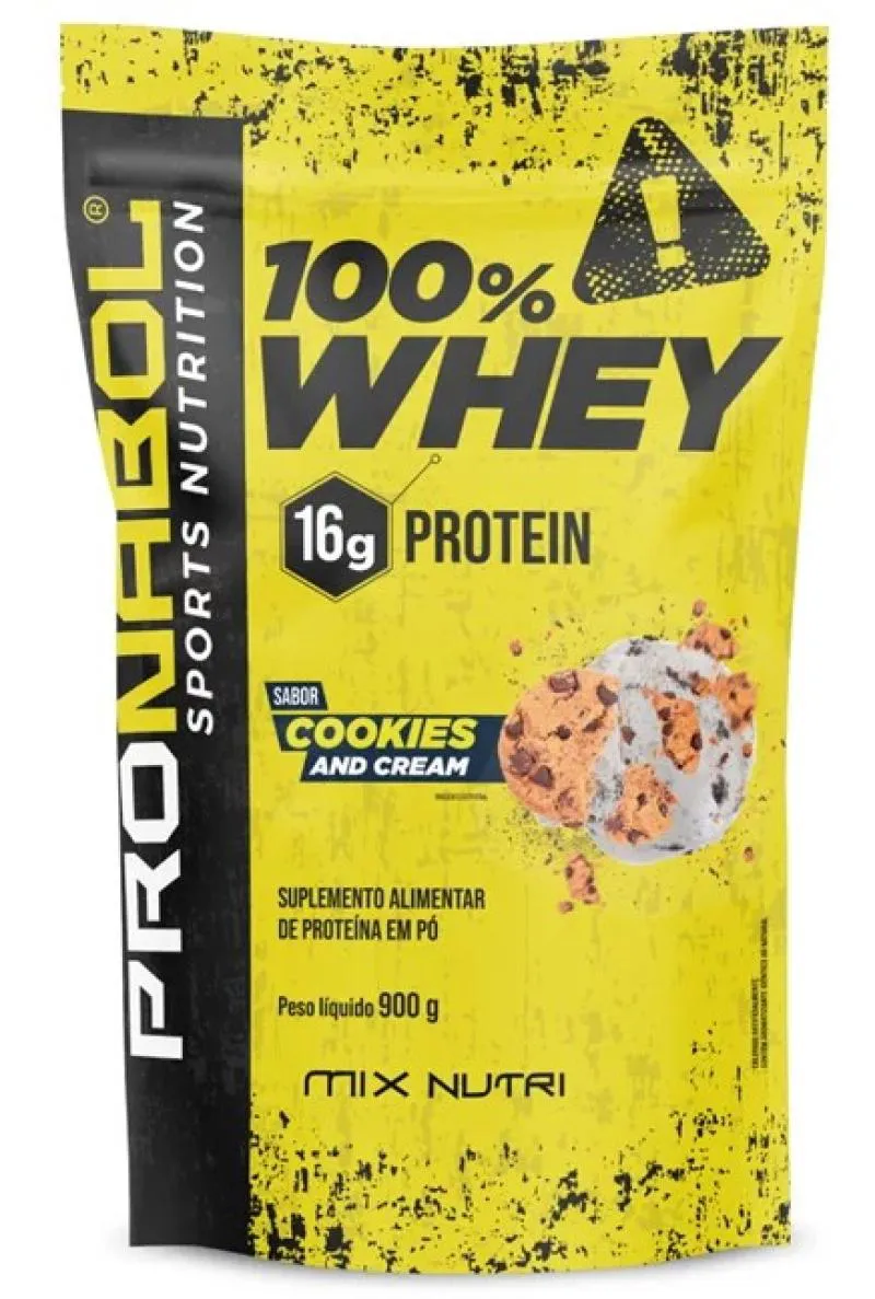 100% WHEY COOKIES AND CREAM 900G POUCH - PRONABOL Cookiescream