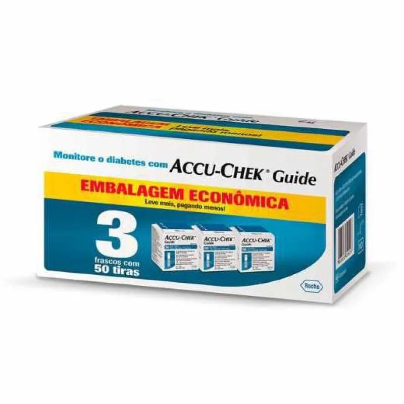 KIT TIRAS REAGENTES ACCUCHEK GUIDE CX. C/ 150 UNIDADES - ROCHE