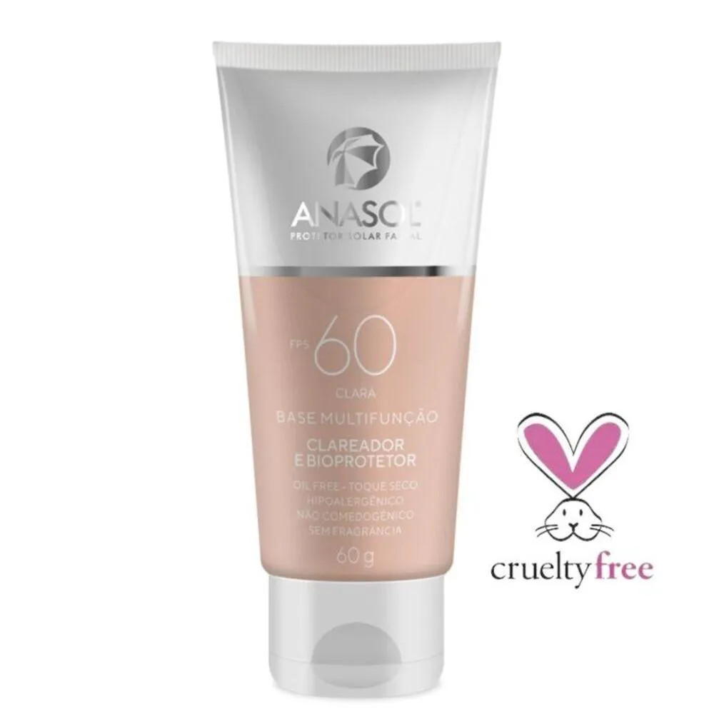 BASE ANASOL MULTIFUNÇÃO COR CLARA FPS60  VEGANO 60GR