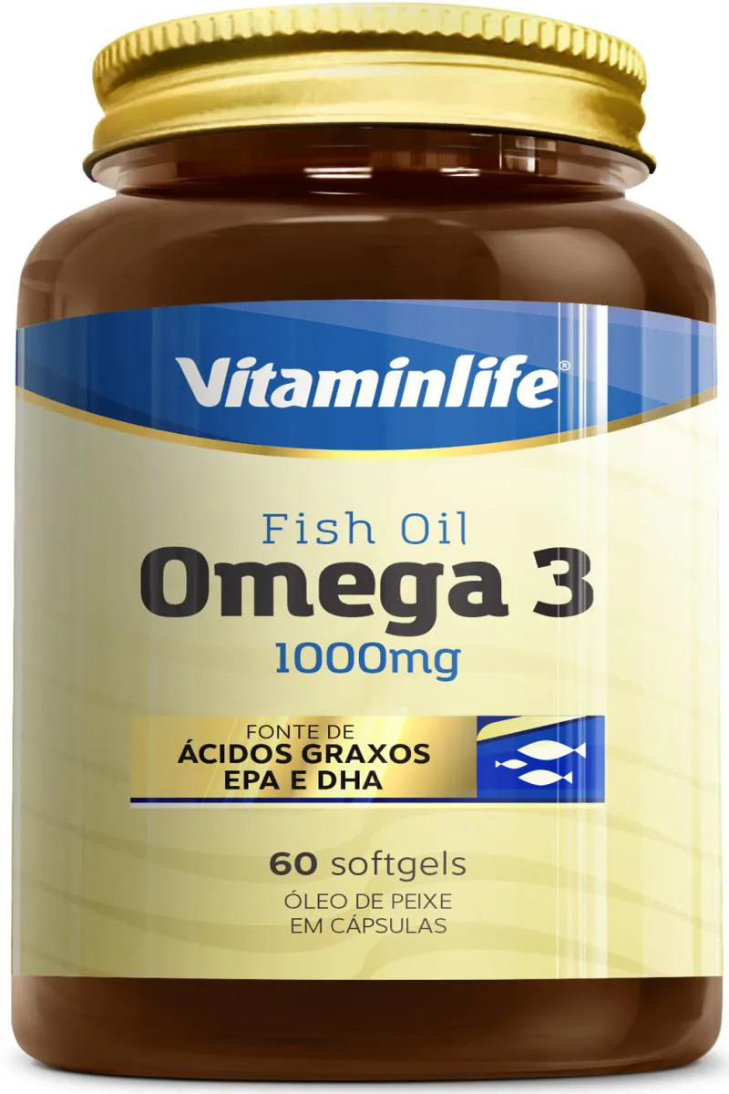 ÔMEGA 3 PLUS VITAMINLIFE 1000MG COM 60 CáPS VITAMINLIFE