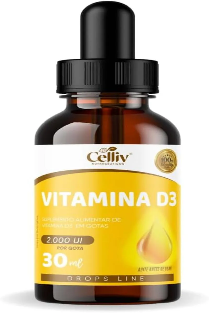 VITAMINA D3 EM GOTAS (2000UI POR GOTA) 30ML CELLIV
