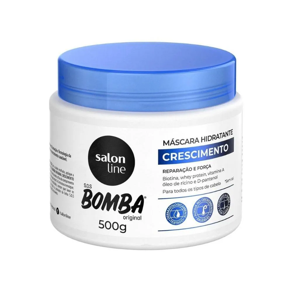 MáSCARA HIDRATANTE SALON LINE SOS BOMBA CRESCIMENTO 500G