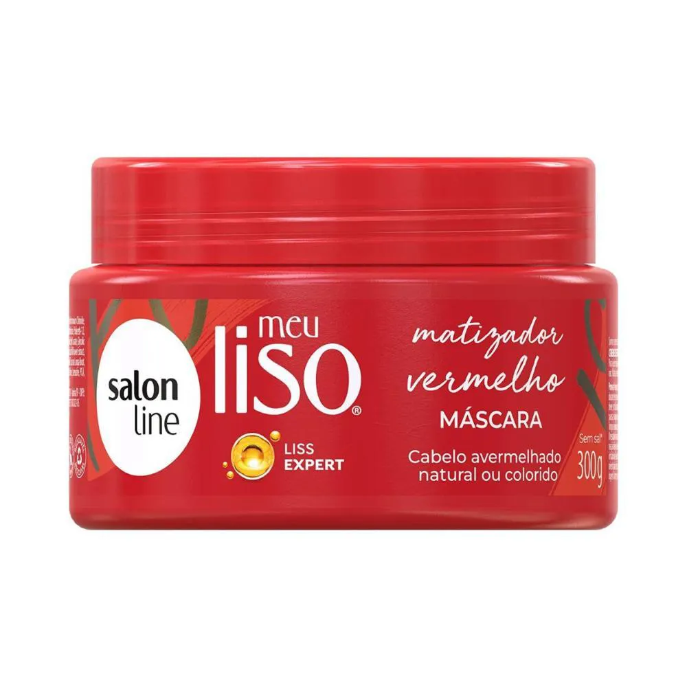 MáSCARA SALON LINE MEU LISO MATIZADOR VERMELHO 300G