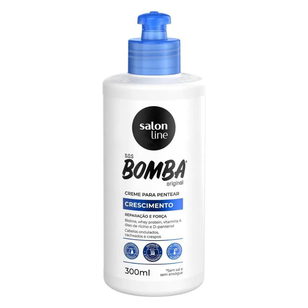 CREME PARA PENTEAR SALON LINE SOS BOMBA CRESCIMENTO 300ML