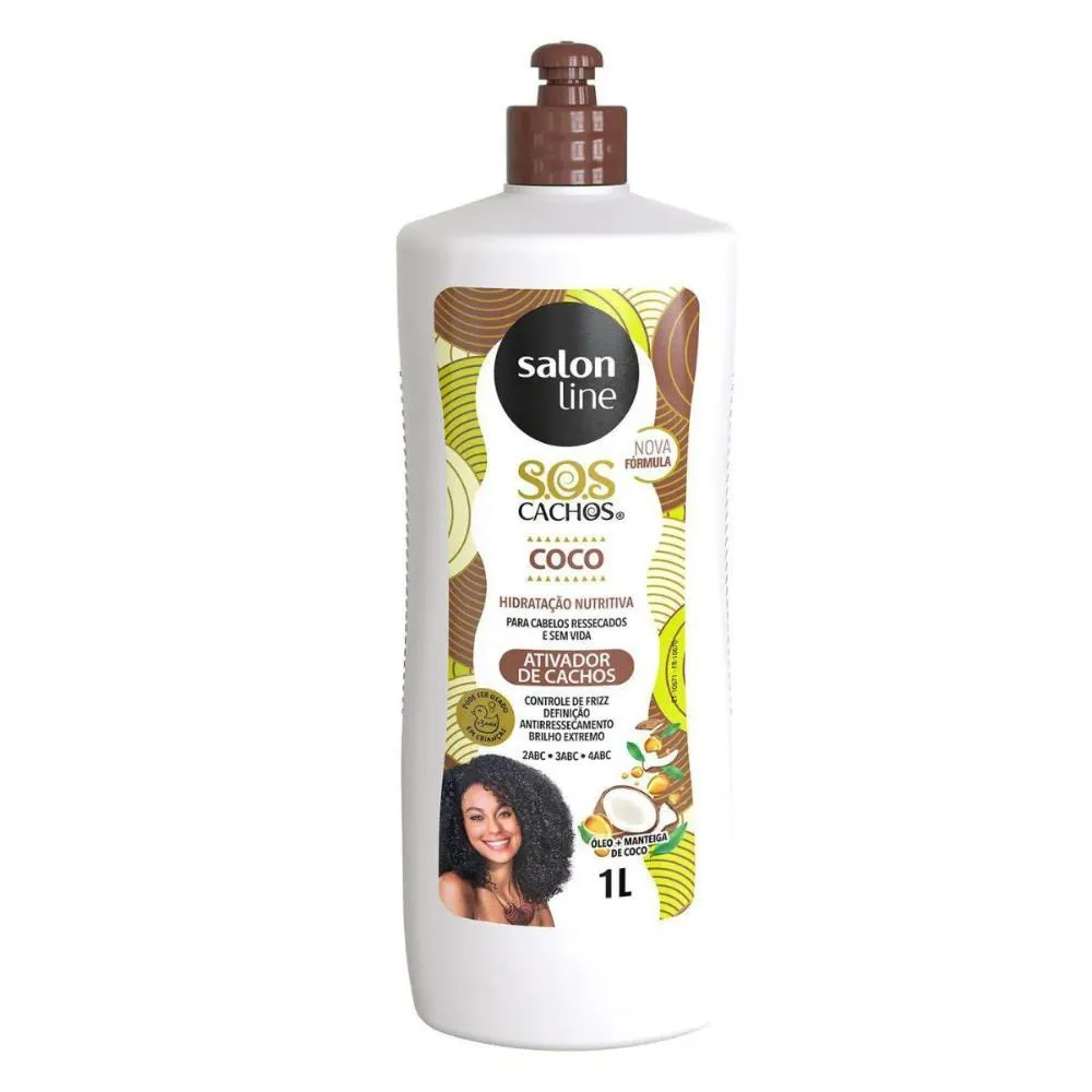 ATIVADOR DE CACHOS SALON LINE SOS CACHOS COCO 1L