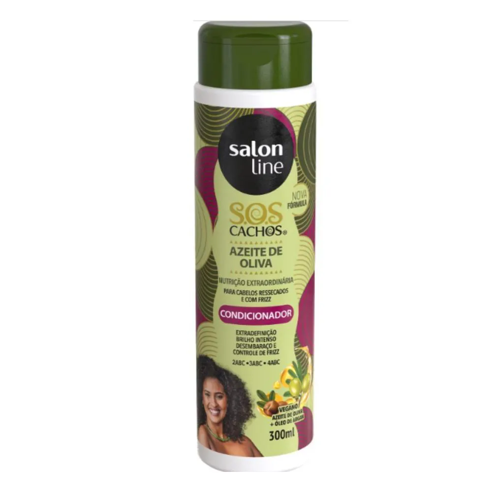 Condicionador Vegano Salon Line SOS Cachos Azeite de Oliva Hidratante 300ml