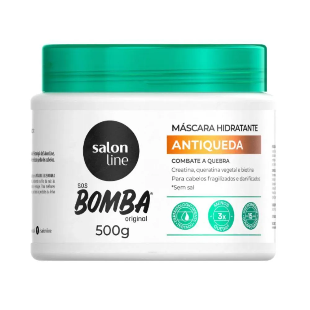 MáSCARA HIDRATANTE ANTIQUEDA SALON LINE S.O.S BOMBA 500G