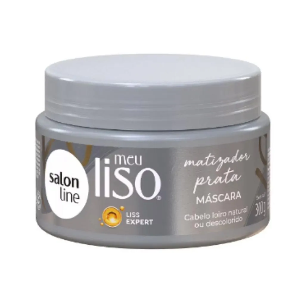 SALON LINE MEU LISO LOIRO ACINZENTADO MASCARA PRATA 300G