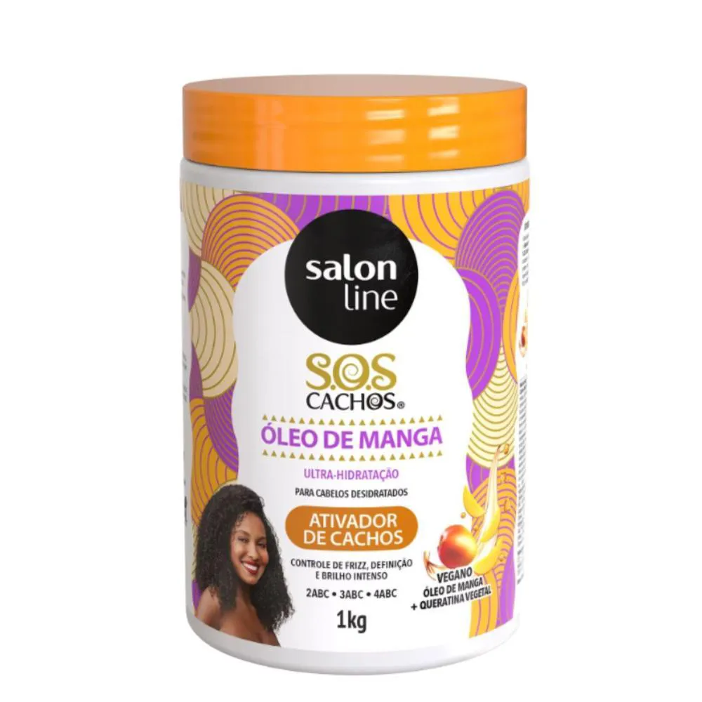 ATIVADOR DE CACHOS ÓLEO DE MANGA SOS CACHOS ULTRA-HIDRATAçãO SALON LINE 1KG