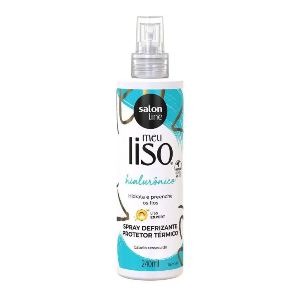 SPRAY DEFRIZANTE PROTETOR TéRMICO SALON LINE MEU LISO HIALURôNICO 240ML