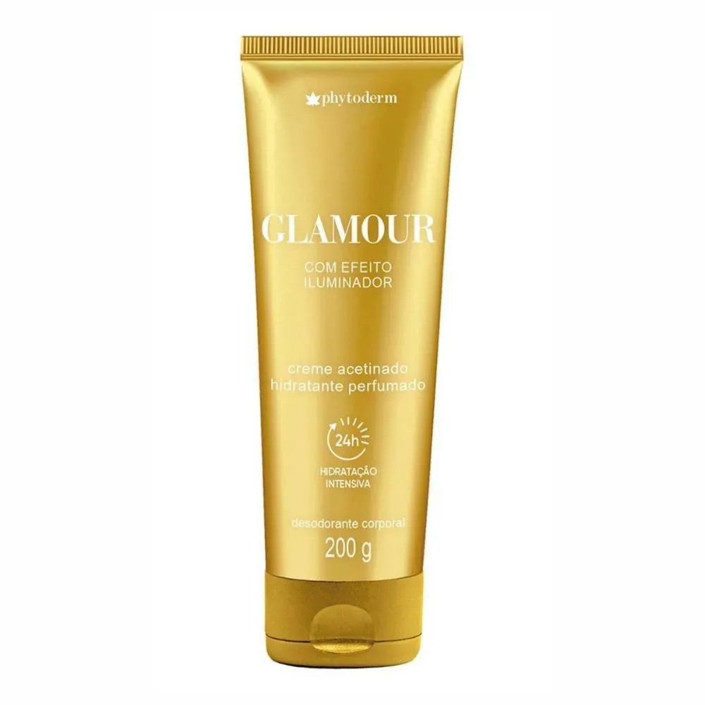 CREME ACETINADO HIDRATANTE PHYTODERM GLAMOUR EFEITO ILUMINADOR 200G